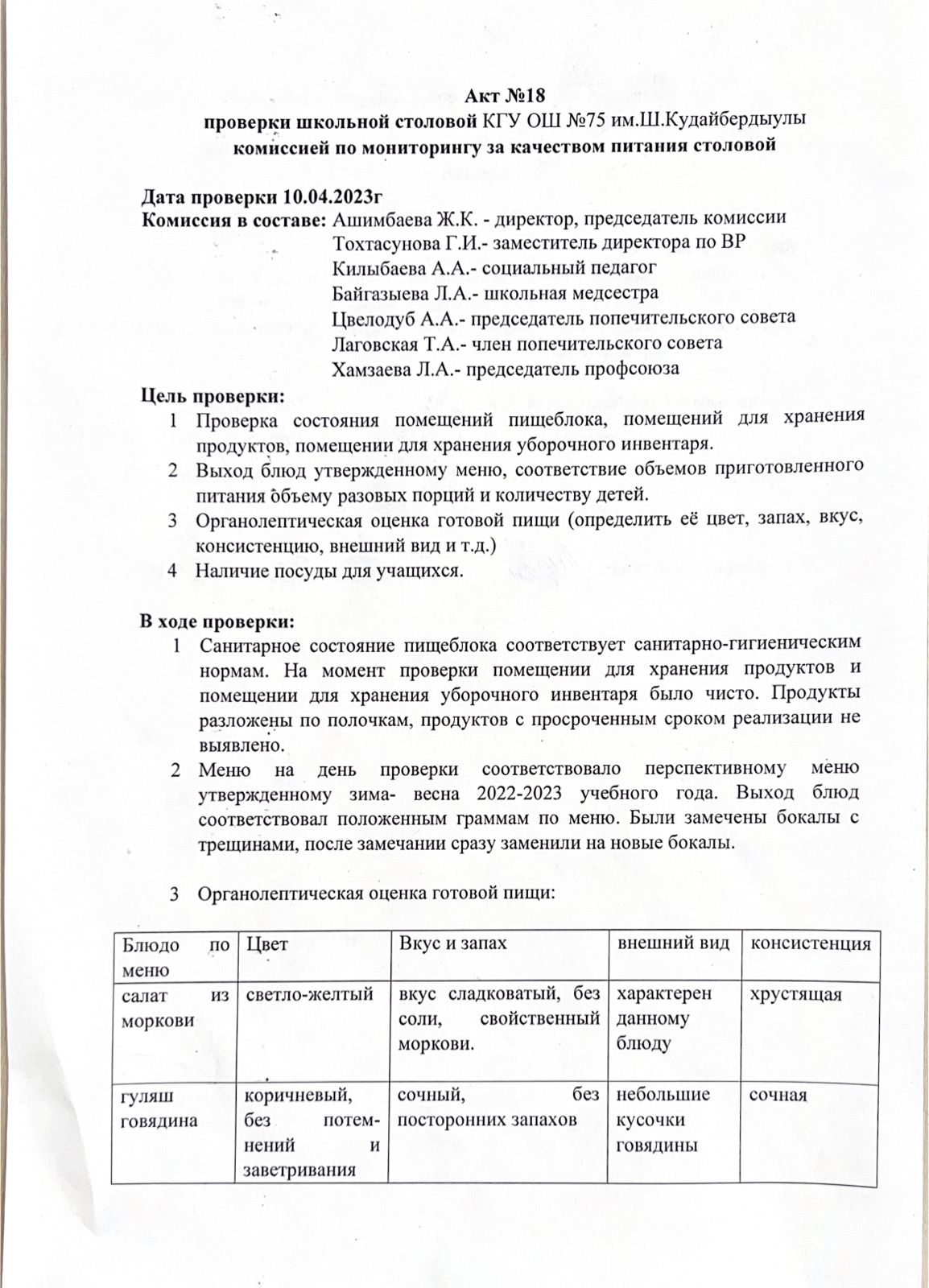 Акт №18