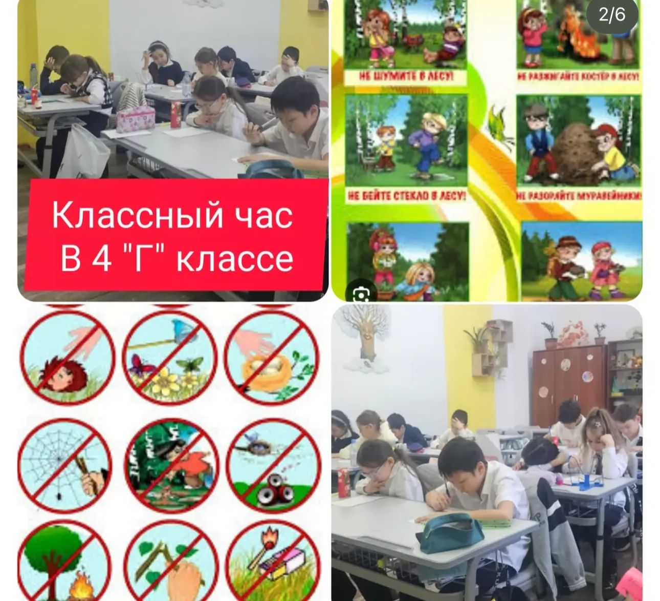 «Табиғаттағы тәртіп ережелері» тақырыбындағы сынып сағаты. / Классный час "Правила поведения в природе"